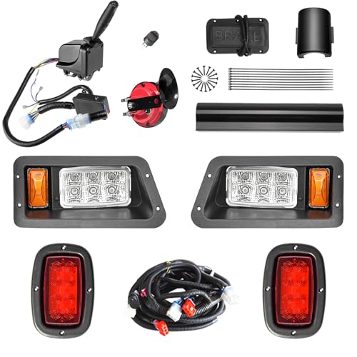 Shu-Ran Golf Cart Street Legal LED Headlight Tail Light Kit With Turn Signal Kit For Yamaha G14 G16 G19 G22 Replace 12V Golf Cart LED Headlight and Tail Light Kit