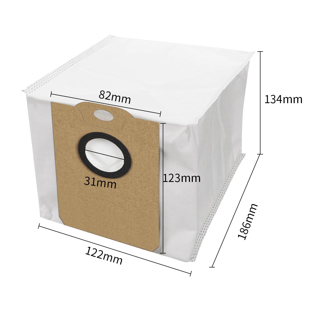 Benfosh 6 sacchetti di ricambio per aspirapolvere Cecotec Cecotec Conga 2299 2499 7490 pezzi di ricambio per aspirapolvere robot, grande capacità
