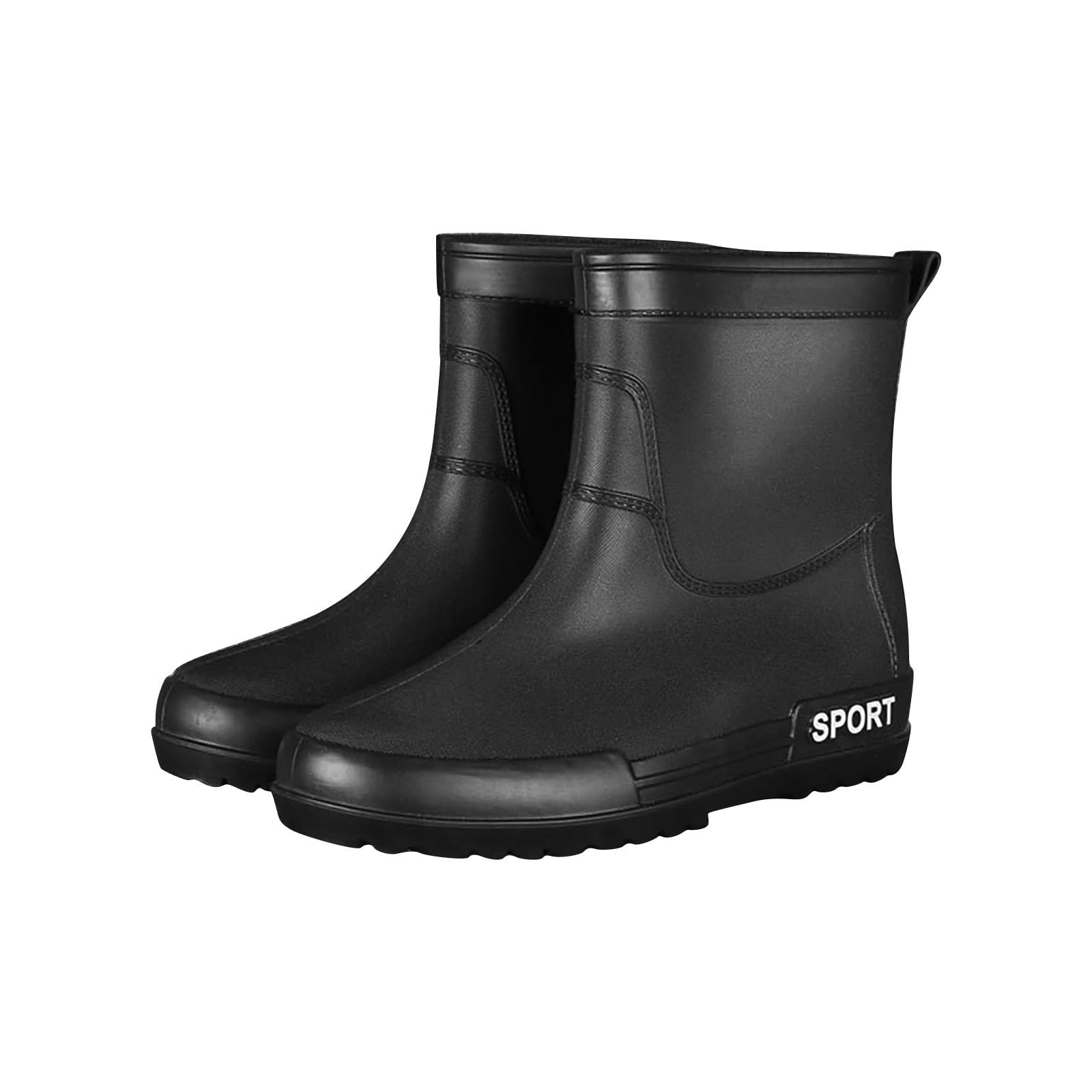 Botas de lluvia para hombre, botas de lluvia para hombre, botas de lluvia impermeables, botines de goma, botines de goma, botines de goma, antideslizantes, botas de jardín, zapatos de goma para