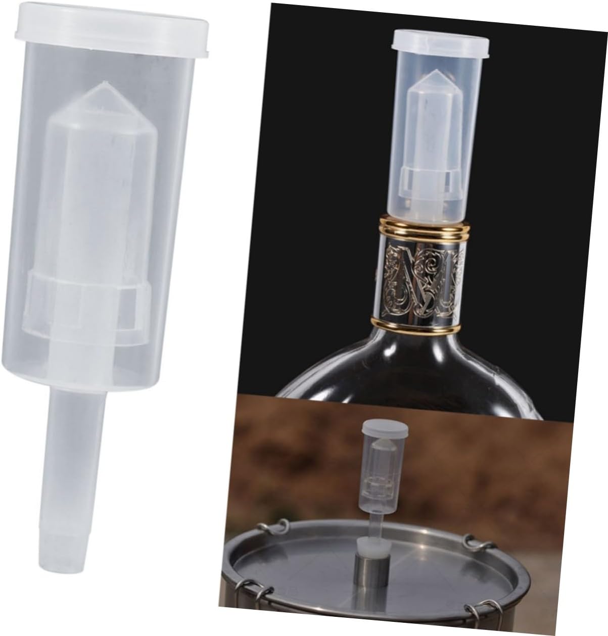 6pcs One Way Check Valve for Homebrew Beer Fermentation Water Sealed Exhaust Valve for Wine Making Cider Mead Fits Standard Stoppers and Bungs