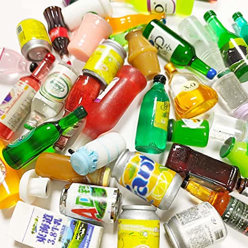 Aabellay 40 Stück Mini Harz Weinflaschen Miniatur Bierflaschen Flaschen Trinken Modell für Schmuck Herstellung Schlüsselanhänger Halskette Armband Ohrringe DIY Brosche Handyhülle - Zufälliger Stil – Bild 4