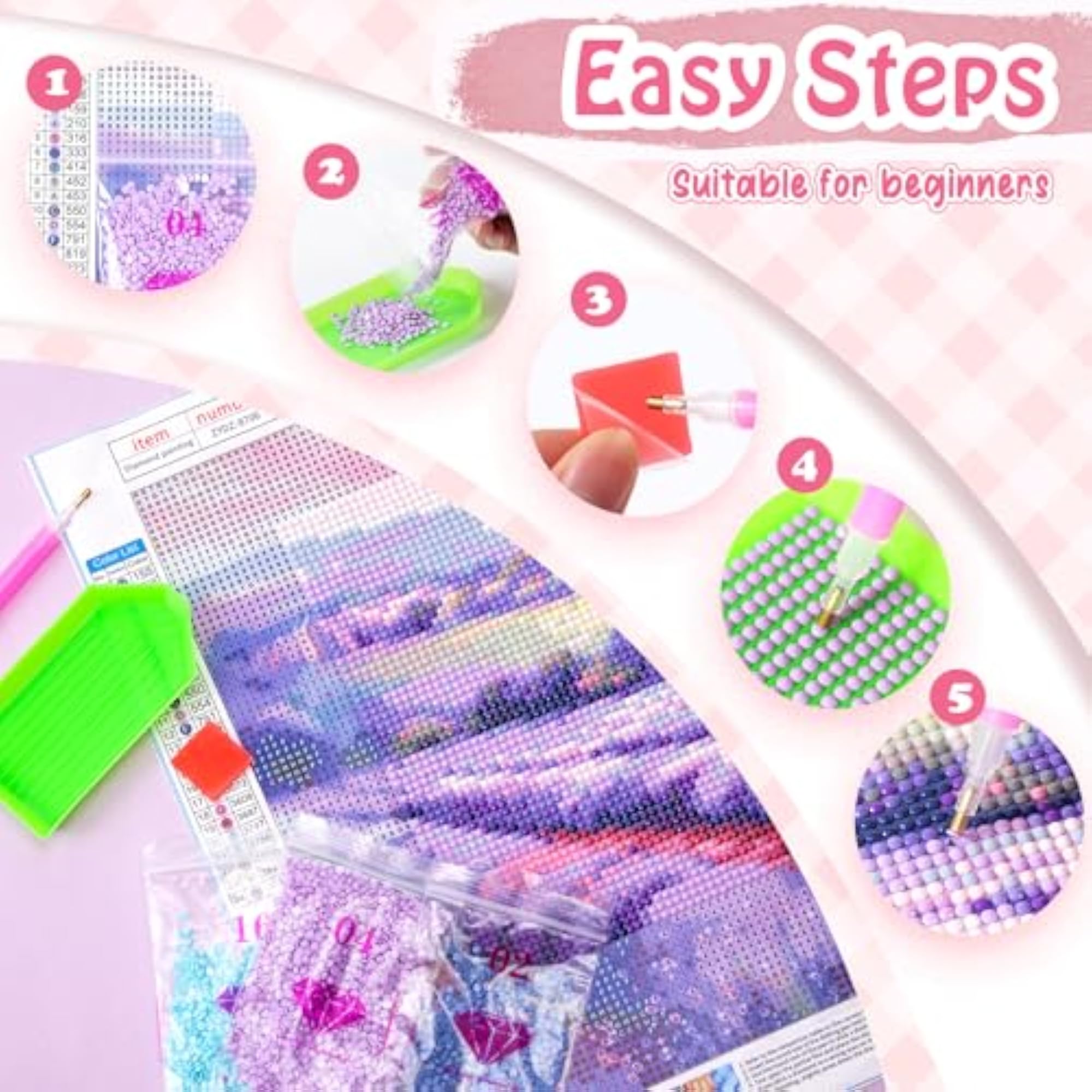 DIY 5D Diamond Painting Kit, Sunflower Wall Decor