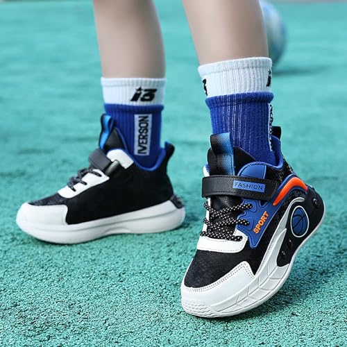 Boys Basketball Shoes Non-Slip Breathable Comfort Lace-Up Athletic Sneakers School Hiking Sports Running Shoes2