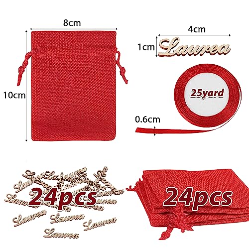 24pz Sacchetti Iuta Portaconfetti Laurea