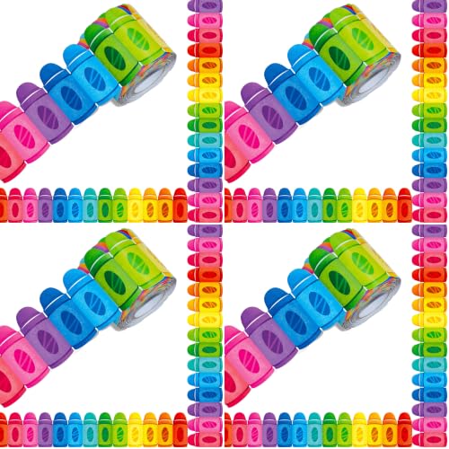 Image of ERKE 60 Feet Bulletin Board Borders, Colorful Crayon Die-Cut Rolled Border Trim Decoration Borders for School, Classroom & Offices (Pack of 4)