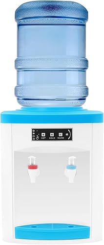 Top Loading Water Dispenser, Electric Hot and Cold Drinking Machine for 5 Gallon Bottles Countertop Water Dispenser with 3 Temperature-Settings,