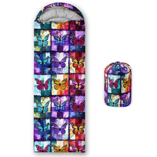Image of QOOMO Ball Flower Camping Sleeping Bags,3 Season Warm & Cool Weather,Lightweight,Waterproof Sleeping Bags for Adults & Kids,Traveling,and Outdoors,Camping Gear Equipment