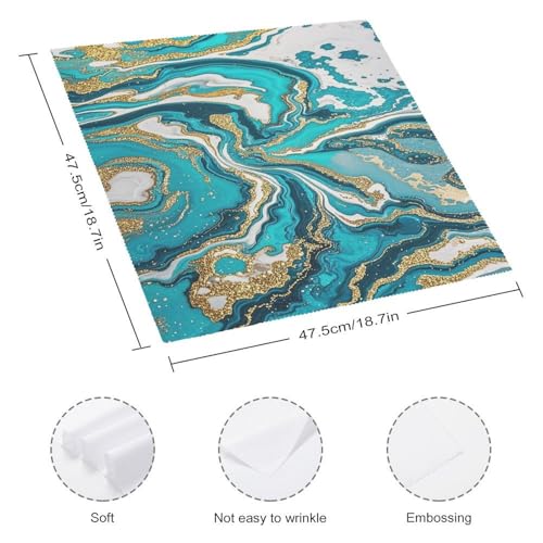 Serviettes en tissu réutilisables motif marbre pour événements