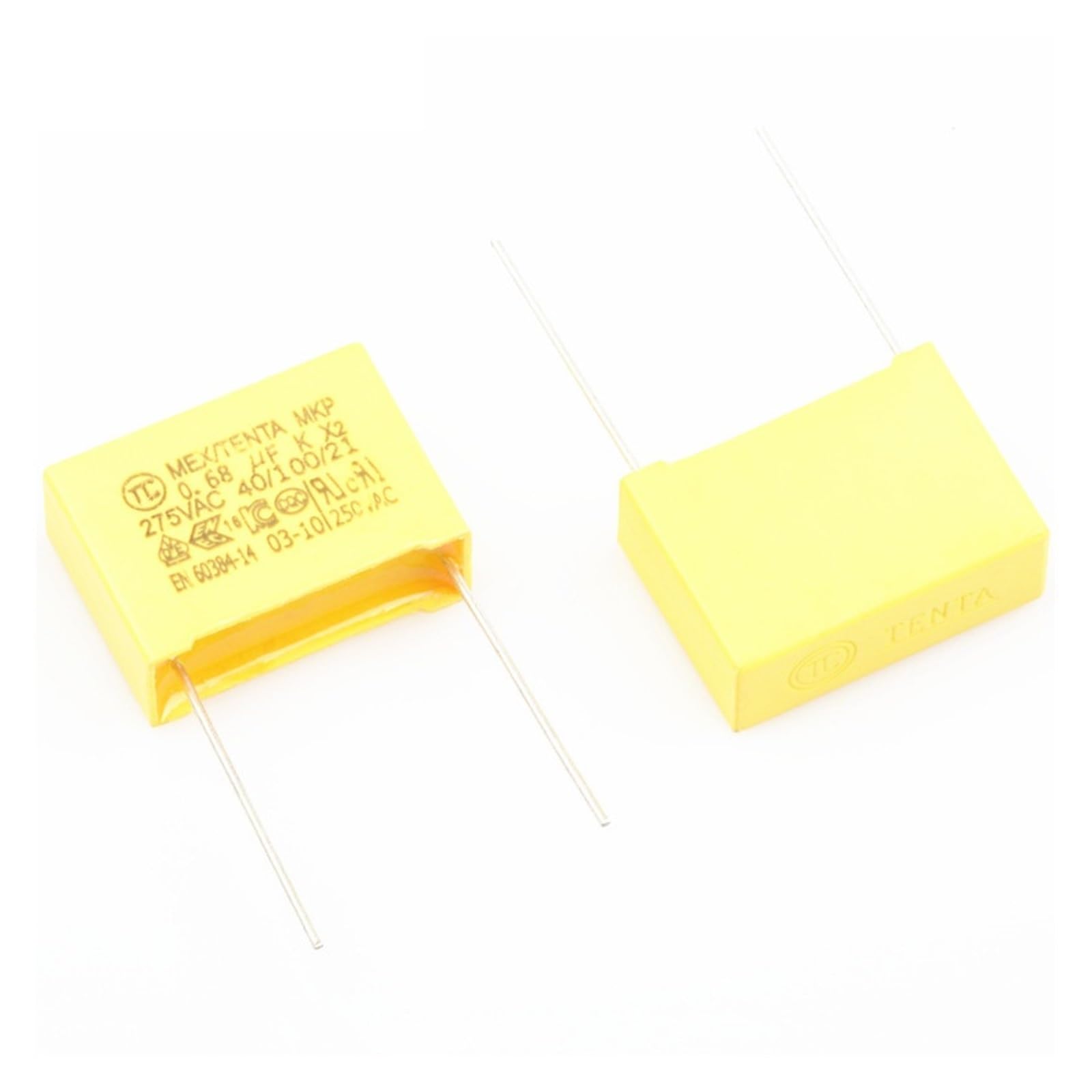 ICXLPMC 5pcs 275VAC capacitor X2 capacitor 0.68uF 680nf Pitch 22mm X2 275V Polypropylene film capacitor