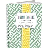 Really Good Stuff Parent Contact Record Book - Couture Style - 1 Record Book, 49 tabs