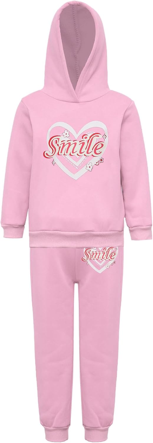 Choomomo Girls Clothing Set Casual Sweatsuits Cute Pullover Hoodies Sweatshirts with Jogging Sweatpants Outfit