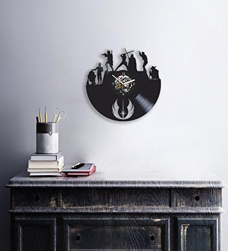 Miniatura 2 de Reloj de vinilo Star Wars, Darth Vader, Yoda, Luke Skywalker, Chewbacca, decoración de pared, arte moderno, pantalla analógica, redondo de 12