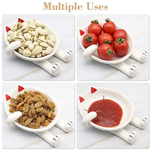 LetGoShop Spoon Rest for Kitchen, Ceramic Cute Cat Spoon Holder for Cooking, Counter, Stove Top, Utensil Holder, Coffee Spoon Rest, Kitchen Decor, Cute Novelty Gift for Cat Lover (Red) - Thumbnail 6