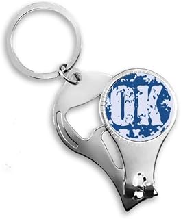 OK Design Ilustração Redonda Padrão Alicate de Unha Chaveiro Abridor de Garrafas Cortador