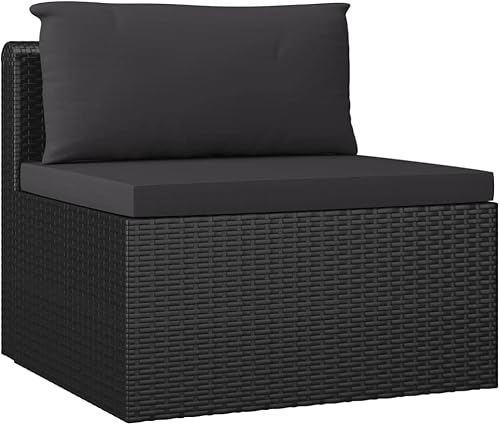 Miniatura 6 de QZZCED Juego de 7 piezas para patio con cojines sofá al aire libre juego de bar de patio muebles modernos para exteriores banco de comedor con