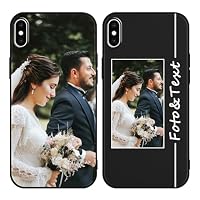 Yoedge Custom Cover Personalizzata Custodia per iPhone 16 6,1 con Foto Testi Disegni, Morbido TPU Silicone Personalizza Case con Immagine, Antiurto Personalizzabili Case per iPhone 16, Nero