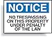 Brady 95233 Plastic, 7" X 10" Notice Sign Legend "No Trespassing On This Property Under Penalty Of The Law"