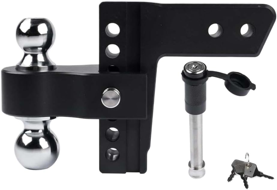 Adjustable Trailer Hitch Fits 2.5 Inch Receiver 6 Inch Drop Rise Drop Hitch 18500 LBS