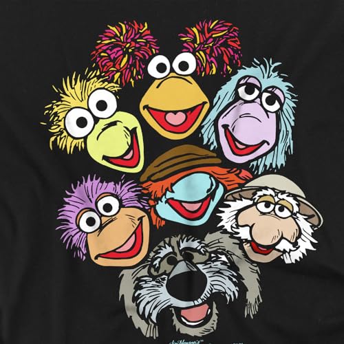 popfunk Jim Henson Rock Fraggle Flock T Shirt, Black Camiseta, Negro, 3XL Unisex Adulto