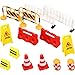 Toddmomy 14pcs Play Traffic Signs Street Signs Playset Mini Traffic Cones Street Warning Signs Toy Anti-Collision Barrels for Kids Signs Construction Playset