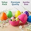 AquaHood Easter Eggs Decorations Plastic Large: 7 Inch 12 Pack Jumbo Fillable Colorful Bright Easter Egg Hunt Empty Bulk Assortment #1