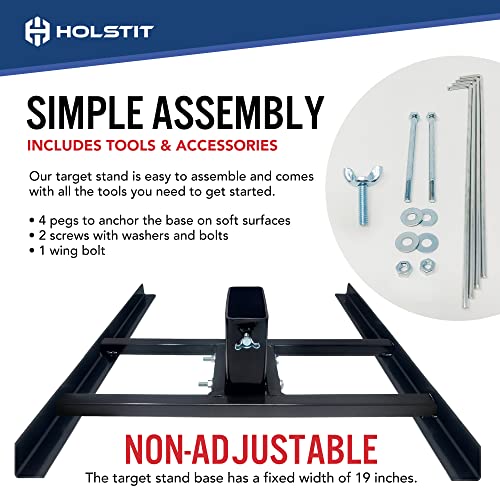 T-Shaped 2X4 Target Stand Base, Steel Target Stand For Target Practice Shooting Paper, Powder-Coated Steel Base Supports 2X4 Board And Steel Posts, Shooting Target Stand By Holstit- Made In The Usa #TOP5