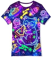 Soft & Comfy material--This kids tshirt made of high-quality polyester and spandex,the unique fabric's weave makes it smooth and soft,and care for the young skin of children. Creative Printed T-Shirts--Using 3D technology, bright printing on both the...