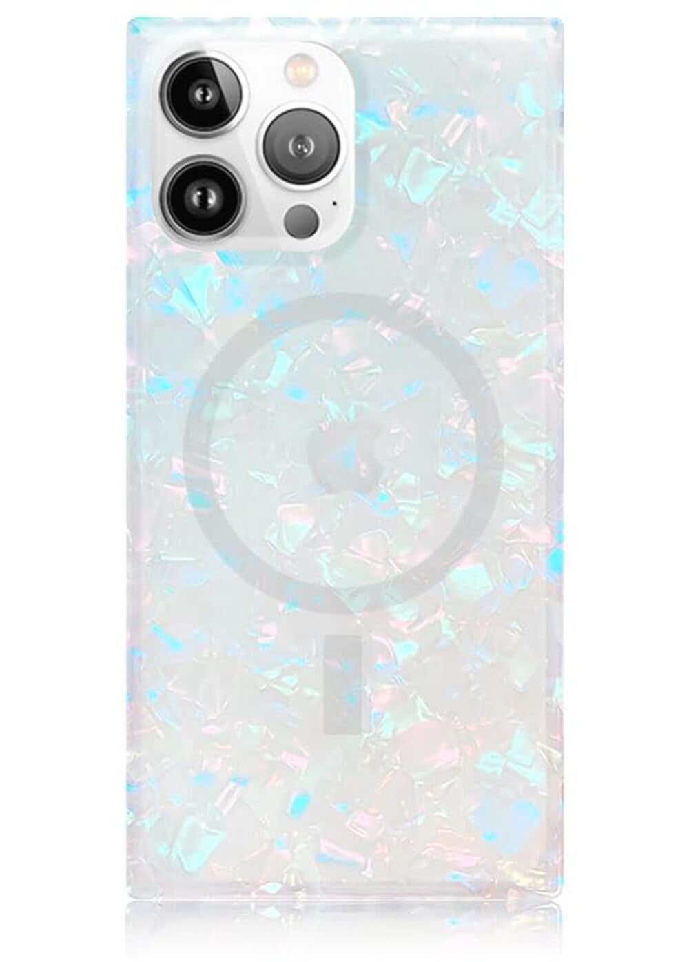 FLAUNT Official Square Protective Case - Compatible with iPhone 15 Pro Max - Compatible with MagSafe - Drop-Tested & Shockproof - The Official Square Phone Case (Opal Shell)