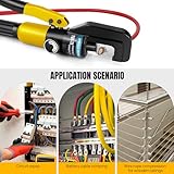 Hydraulic Crimper Wire Battery Cable Lug Terminal Crimping Tool 9 Dies 4-70 mm² 100KN Hydraulic Crimper Set Crimping Tool 9 Dies for Copper Aluminium Cable Lugs - Image 6