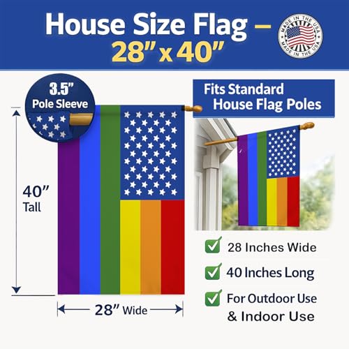 Drapeau extérieur double face en toile polyester lourde premium - 4