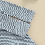 Infant Boys Girls Clothes Set Newborn Baby Romper Hat Ribbed Knit Long Sleeve Button Solid Bodysuit Jumpsuit - Image 4