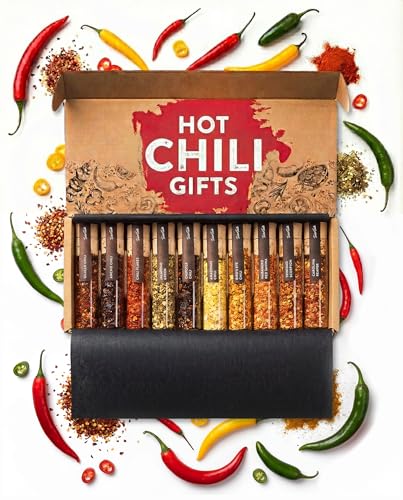 Hot Spicy Mens Stocking Stuffers for Men - [UP TO 1,200,000 SCOVILLE] – Chili Food mens Gifts for men gifts for Dad gift for Him Gift Basket Cooking Spices and Seasonings Sets - TIMBER TASTE®