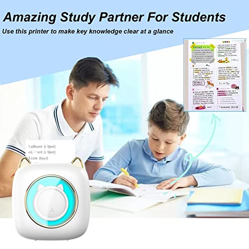 Bozony Mini impressora de bolso impressora térmica portátil conexão BT sem fio 203DPI para etiqueta