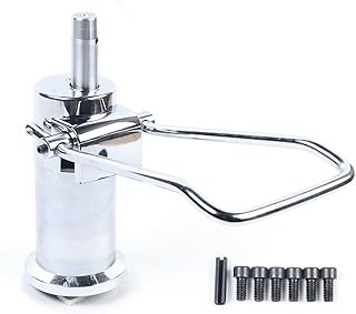 26.8mm Silver Replacement Hydraulic Pump Replacement Lift Cylinder for Office Chair Salon Chair Barber Chair 440lbs Capacity Height Adjustable 6 Bolts Stretched Height 14in (B)