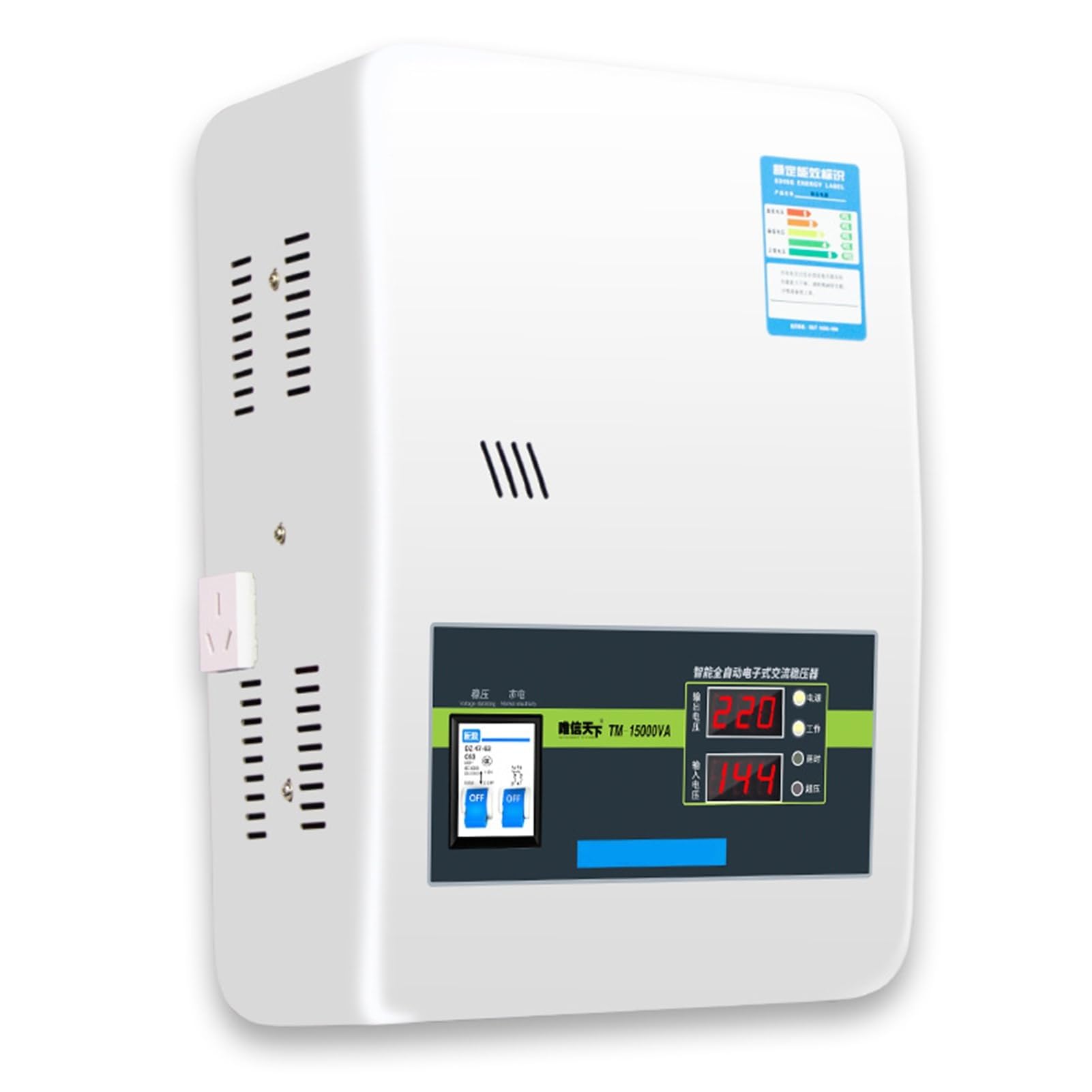 QIANMEIAutomatic Voltage Regulator, 15000W/6800W Single AC Voltage Regulator ，Ultra-Low Voltage Air Conditioner Computer Voltage Regulator Protector ，6 Major Protection(A,6800VA)