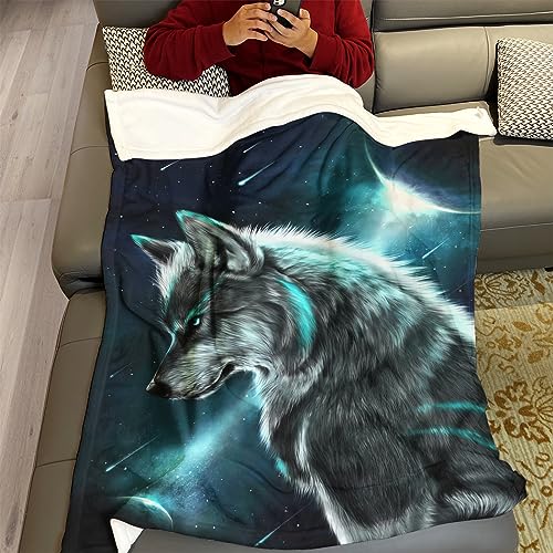 Sxchen 60"X80" Blankets Plush Sofa Bed Throw Wolf Lord Pop Galaxy #TOP3