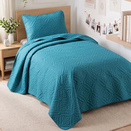 Exclusivo Mezcla Twin Quilt Set, Teal
