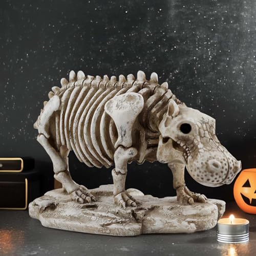 Accessoire de squelette d'animal hippopotame Halloween résine solide sans odeur - 7
