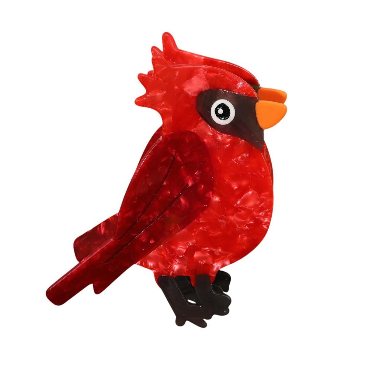 Funny Northern Cardinal Hair Clips,Novelty Acetate Hair Clip,Bird Claw Clips for Women
