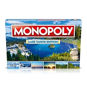 Juego de mesa Monopoly Lake Tahoe Edition: 2-6 jugadores, juegos de mesa familiares para niños y adultos, juegos de mesa para niños de 8 años en adelante, para niños y adultos, ideal para noche de