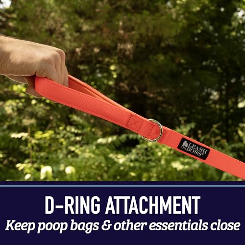 Leash Boss 10 Foot Dog Leash with Padded Handle - Long Leash for Hiking, Camping, Exploring, or Walking (10 Feet, Black/Red/Grey) - Image 7