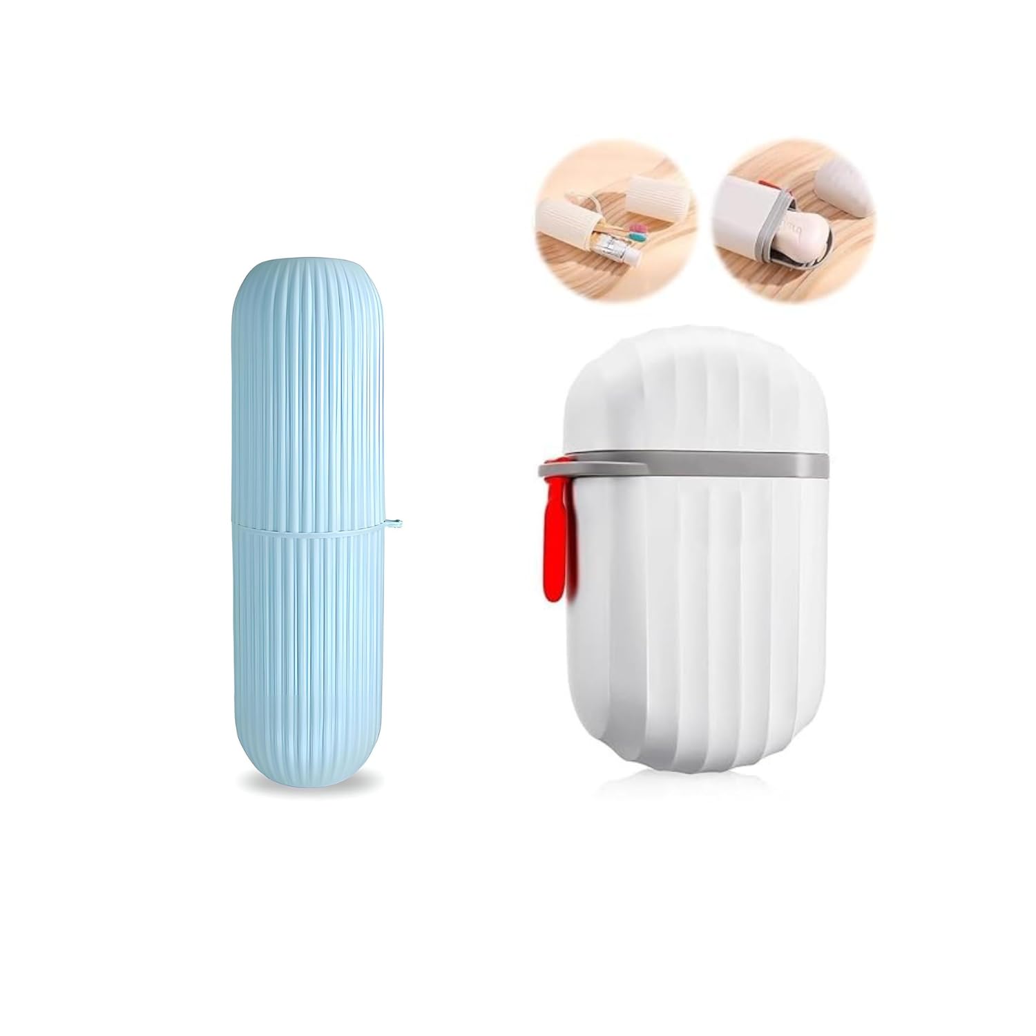 1 Pcs Travel Soap Box with 1 Pcs Toothbrush Case, Durable Waterproof Soap Box with Brush Holder, Soap Case Holder for Bathroom | Toothbrush Holder for Travel Traveling Accessories for Outdoor Camp