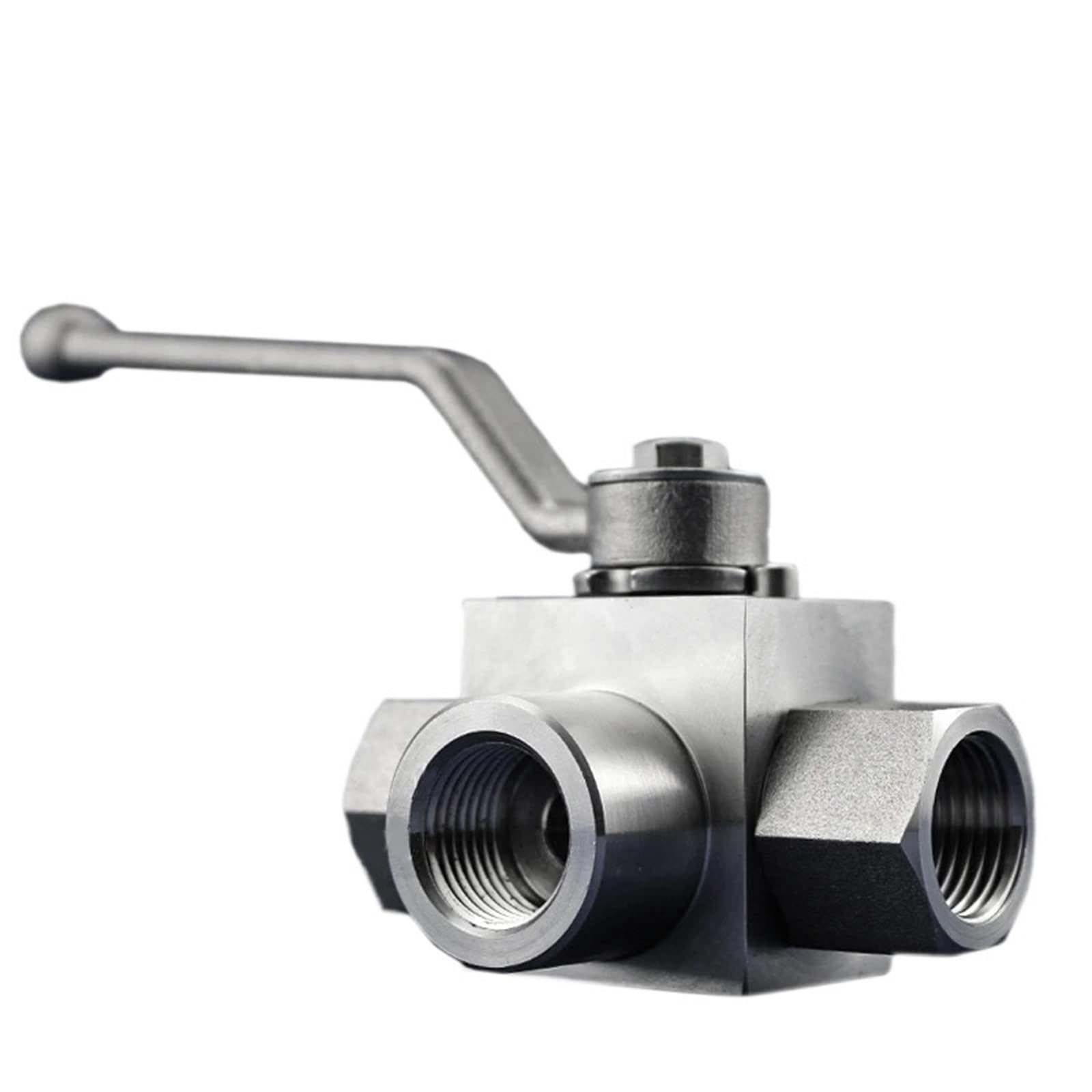 Vanne hydraulique 3 voies 3/8 en inox à haute étanchéité pour pression extrême