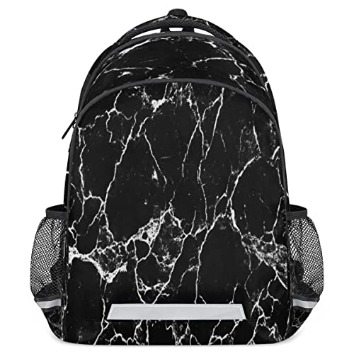 Sac à dos texturé marbre pour fille et garçon avec sangle de poitrine ergonomique