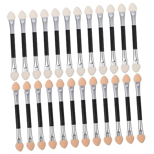 SOESFOUFU 24pcs Eye Shadow Brush Set Double-sided Makeup Applicators Comfortable and Easy to Use Non-slip Grip Great for Travel Parties Daily Makeup Random Color