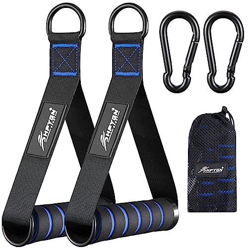 HPYGN Griffe für Widerstandsbänder, 2 Stück Einhandgriff Übungsgriffe, Weicher & verdickter Griff für kabelzug, ideal für Workout am Seilzug, Kabelzug oder Kraftturm, Fitnessband Griffe, Krafttraining