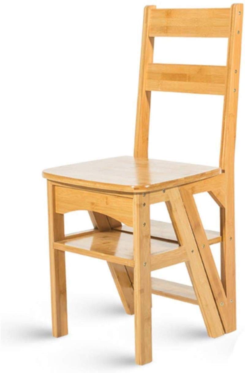 Escabeau pliant 2 marches bois blanc pour accéder aux placards de cuisine