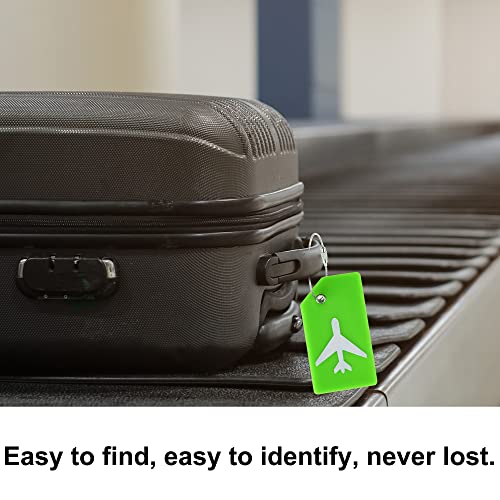 5 Pack Silicone Luggage Tag Baggage Handbag School Bag Suitcase Instrument Tag Label By Gostwo（Green） #TOP1