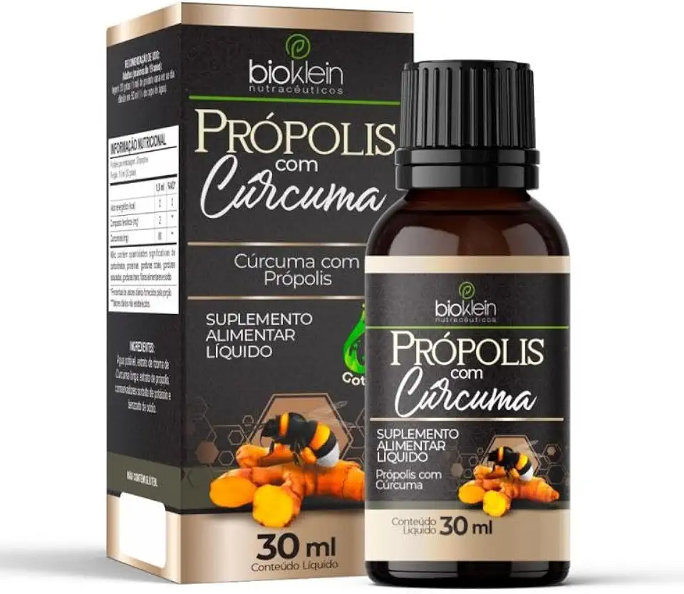 Própolis com Cúrcuma Gotas 30ml Imunidade Natural - Bioklein