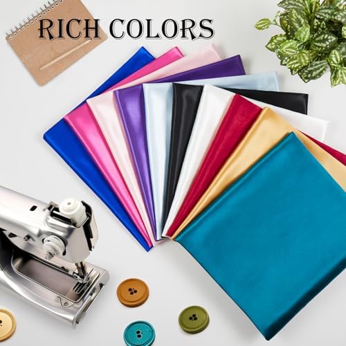 Pink Satin Fabric by The Yard, 55 Inch Wide, Shiny and Soft Charmeuse Satin Fabric for Sewing Wedding Bridal Dress Crafts, 1 Yard - 3